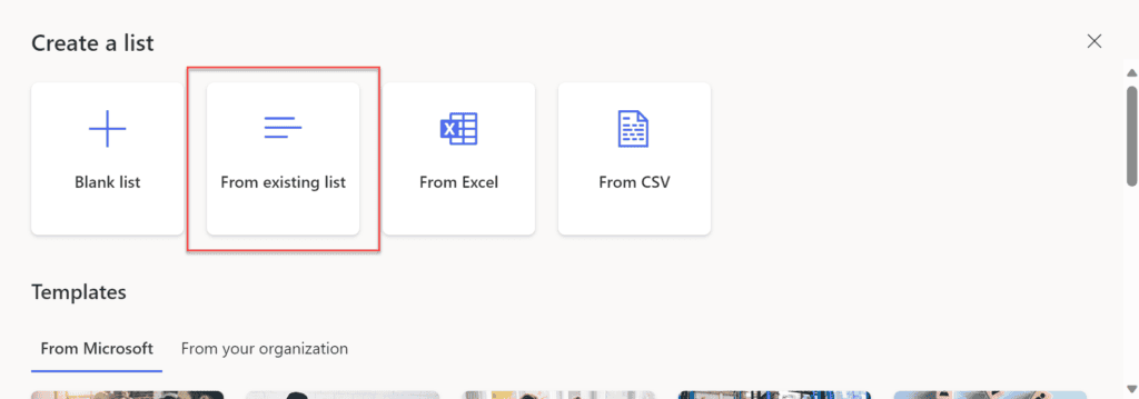 Provisioning SharePoint Online list using another one as a template