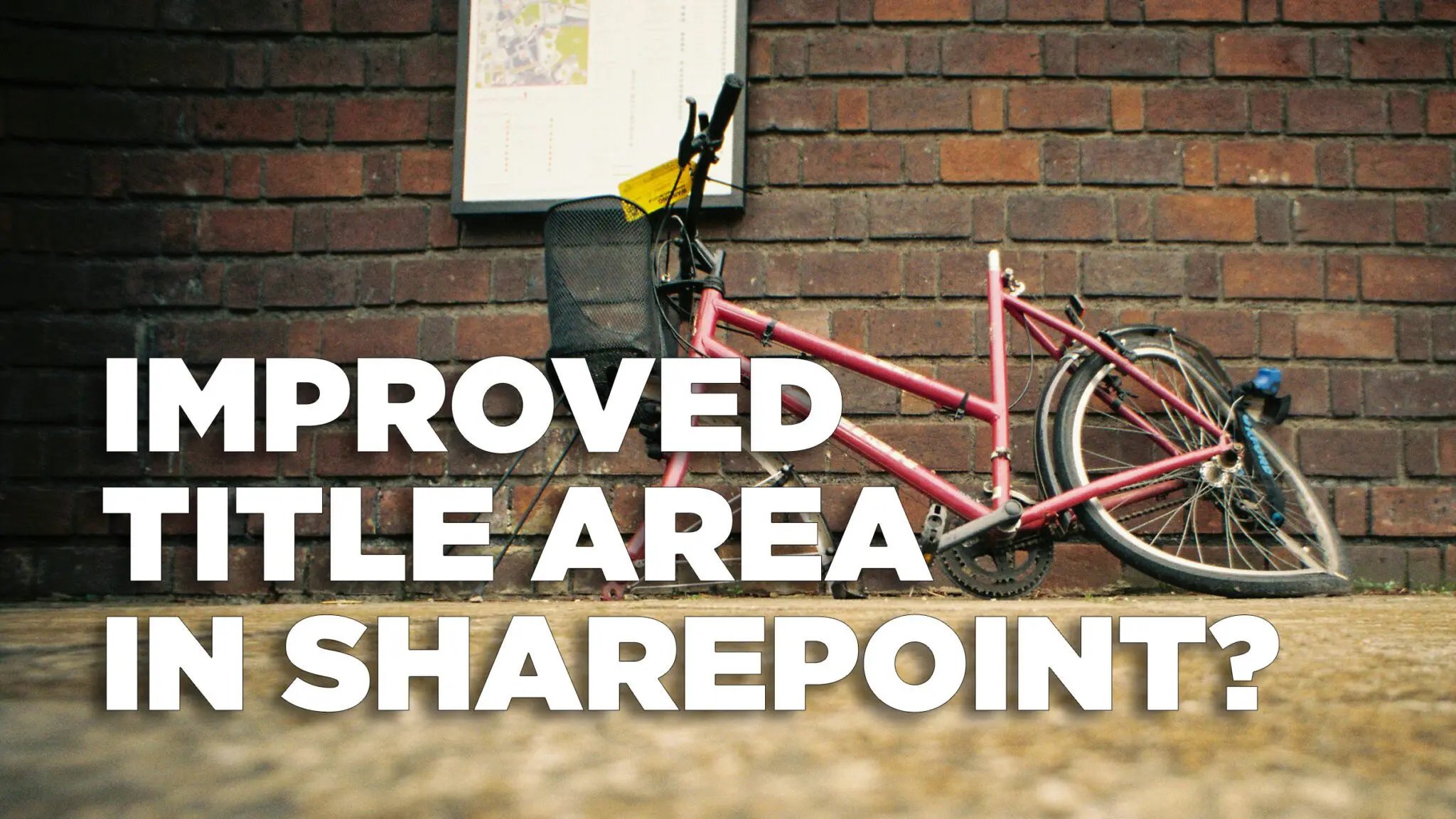 Don’t use the improved title area in SharePoint